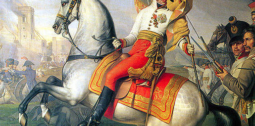 Erzherzog Karl in der der Schlacht bei Aspern, 1812