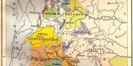 Zentraleuropa nach den Friedenschlüssen von Basel und Campo Formio 1797