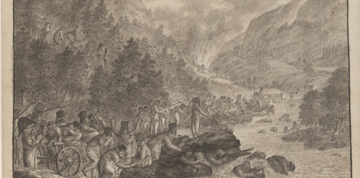 Kampf in der später Sachsenklemme genannten Verengung des Eisacktals am 4./5. August 1809