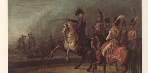 Marschall Lefébvre und sein Stab in der Schlacht am Bergisel, 1809